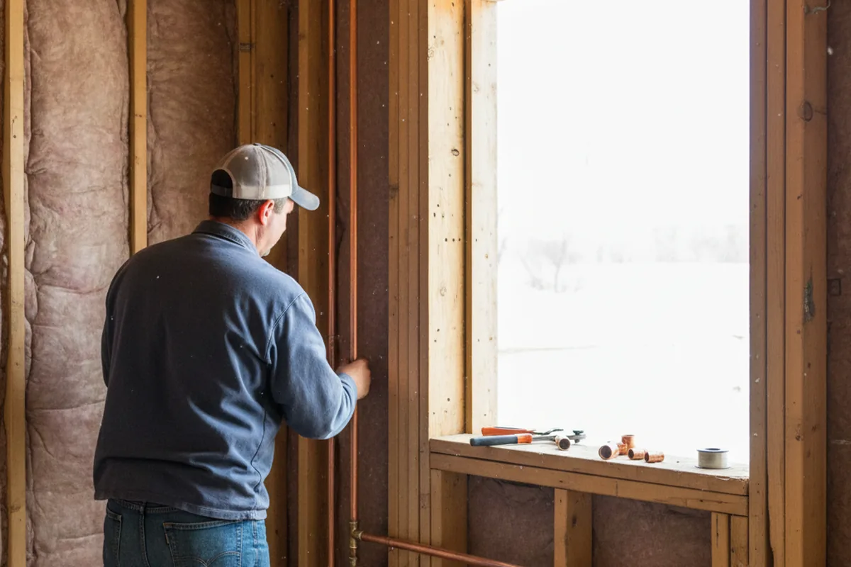 Licensed plumber running new copper supply lines in a Westwego home