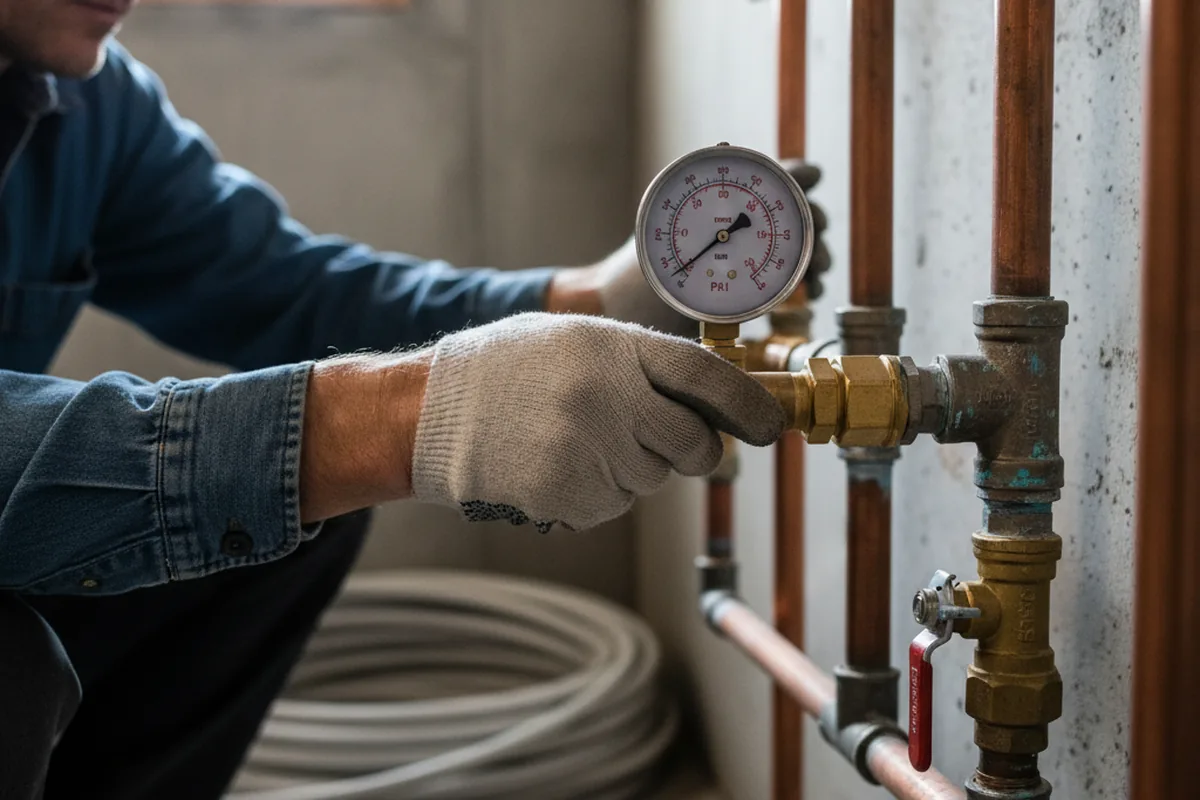 Pressure testing a repaired line during Water Line Repair in Westwego
